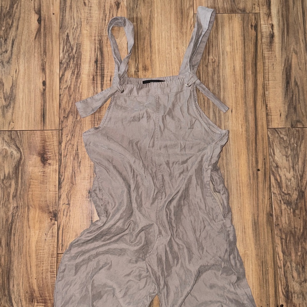 Forever 21 Taupe Tie-Shoulder Jumpsuit - Picture 2 of 6